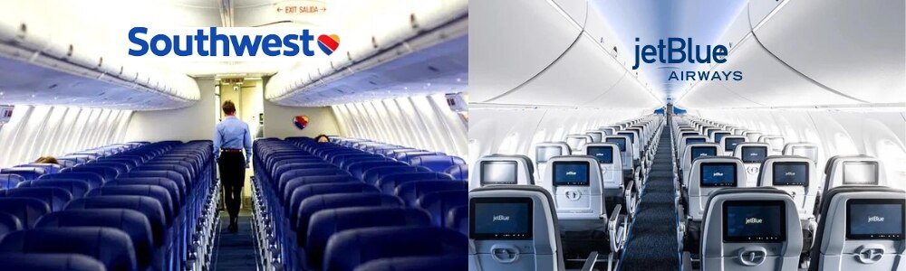 Fares & Seat Comparison between JetBlue Airways and Southwest Airlines